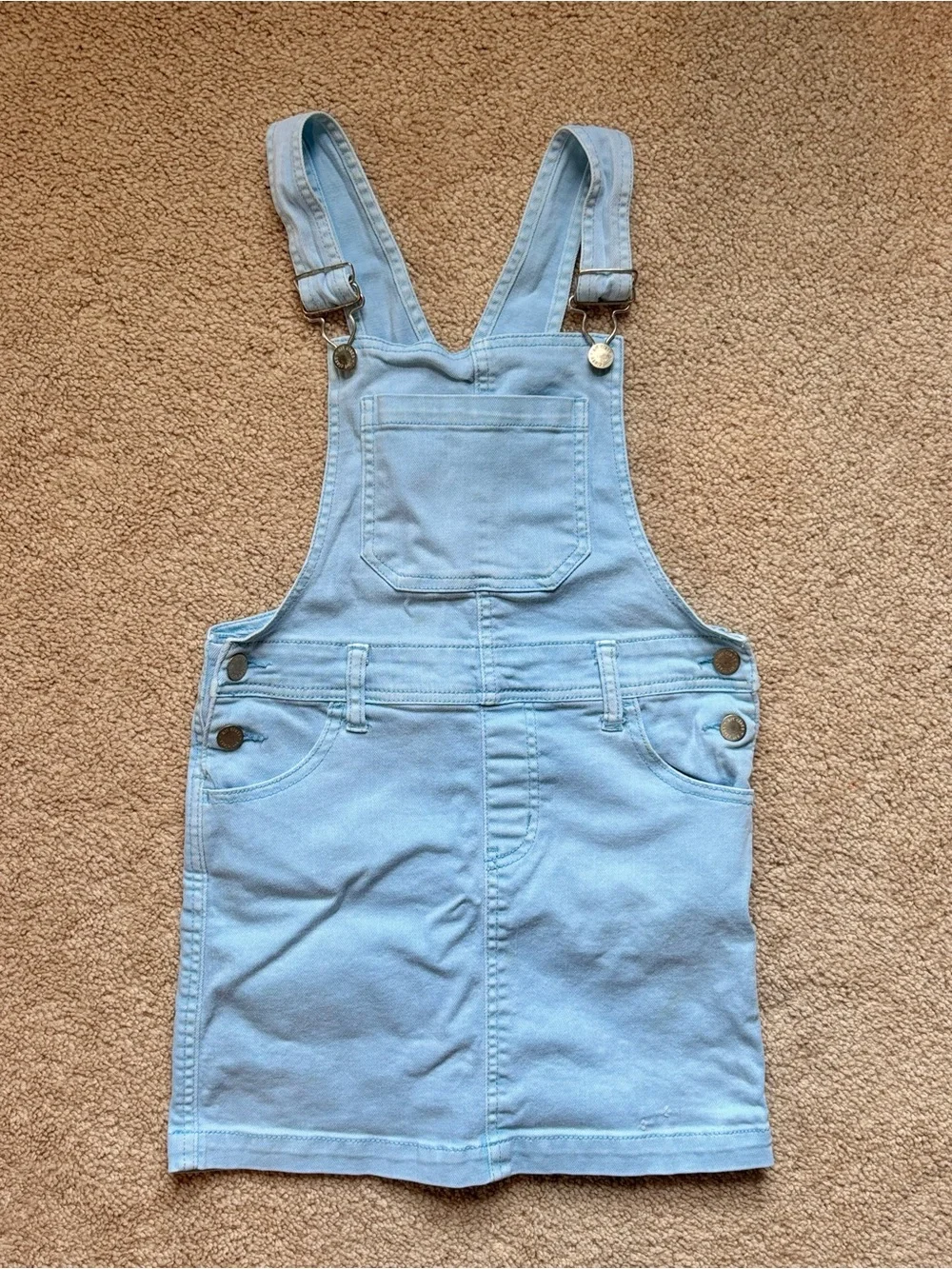 Girls art class Light Blue Denim Overall Dress